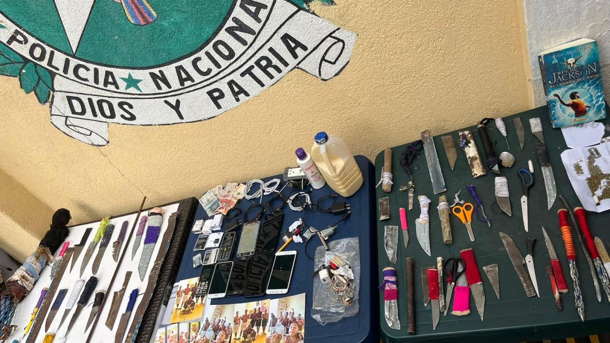 Lo que encontraron las autoridades en un centro de formación para menores infractores: habían armas de todo tipo