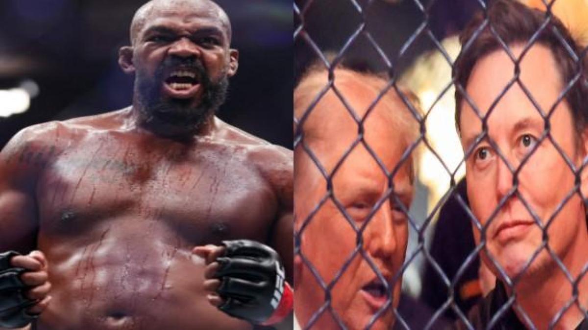 Jon Jones ganó en la UFC y le dedica el triunfo a Donald Trump, quien le aplaude en una velada espectacular
