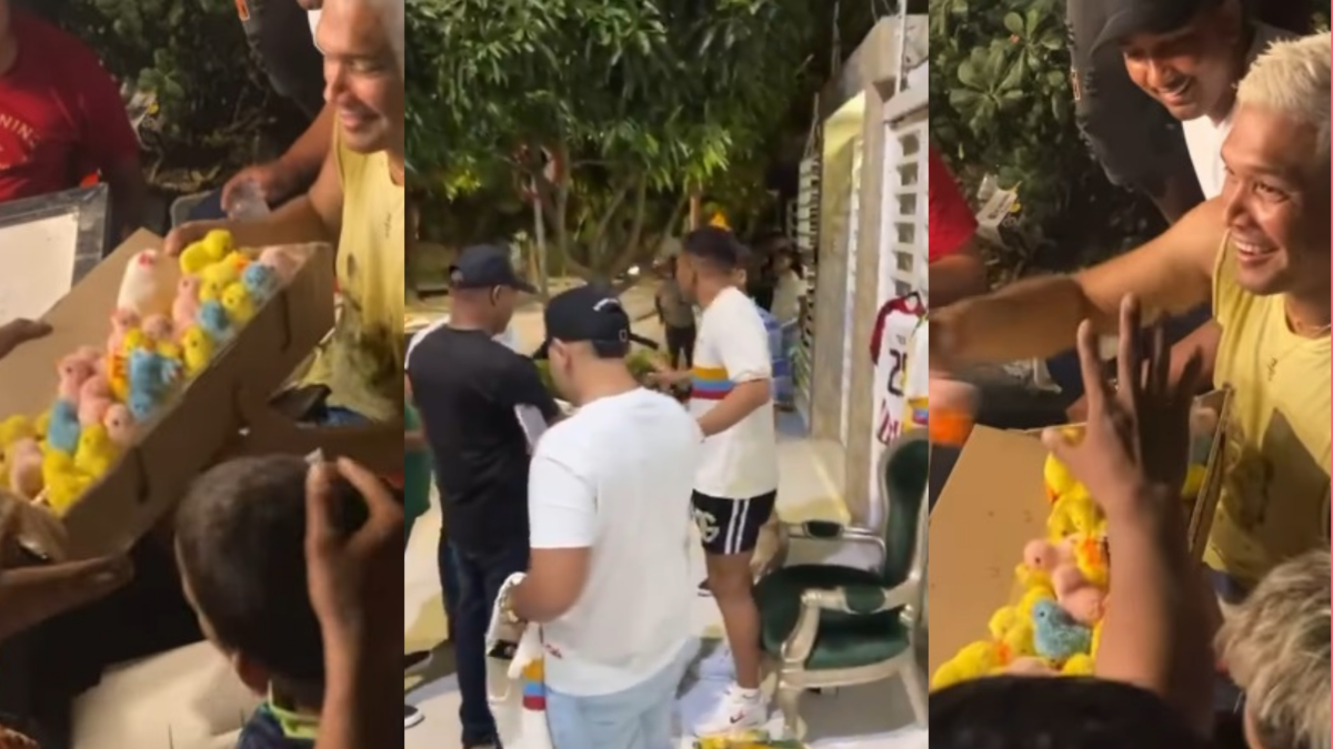 Teo es tendencia: el futbolista le compró $ 100.000 en pollitos de juguetes a un niño que vendía por las calles de Barranquilla