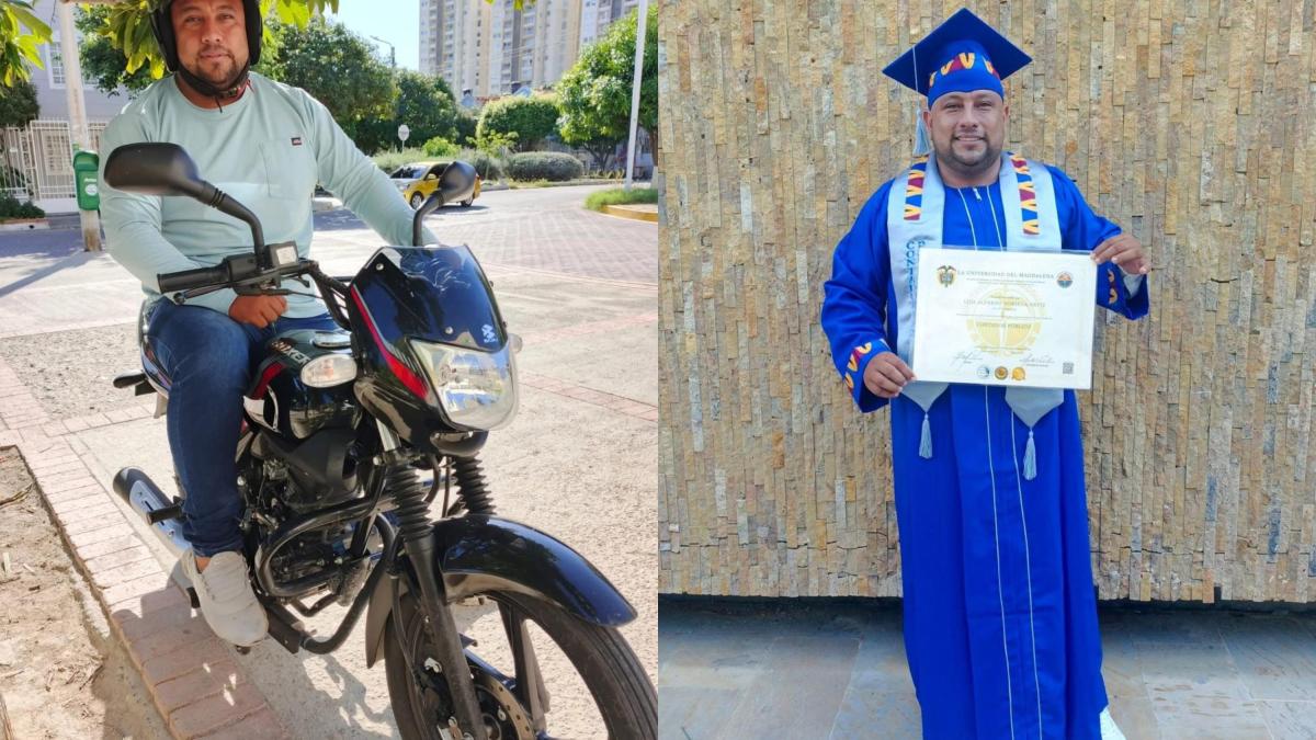 Luis Noriega, el mototaxista que venció las adversidades para graduarse como contador público