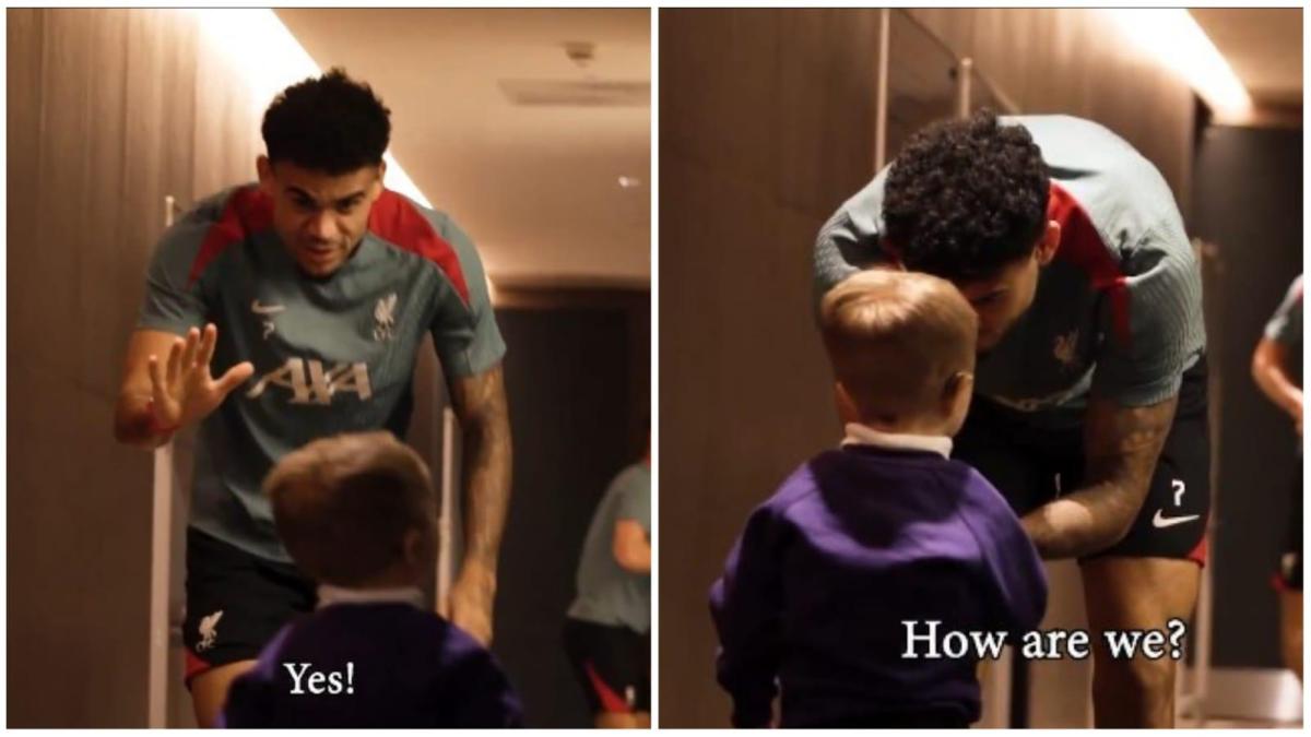 Así habla inglés Luis Díaz en emotivo video del Liverpool con un niño discapacitado fan de los 'reds'