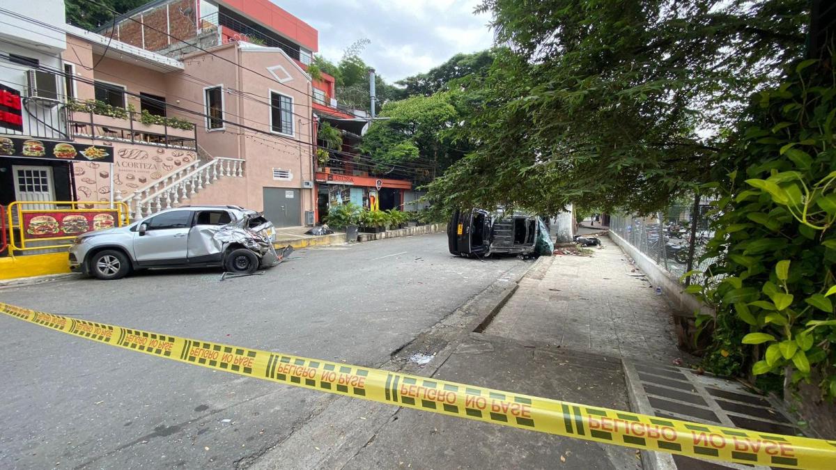 Caso de sicariato termina en grave accidente de tránsito de cinco vehículos en el norte de Cali
