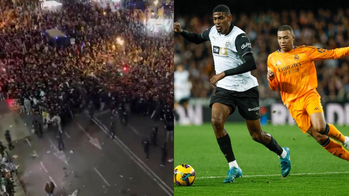 Video | Tensión en el Valencia vs. Real Madrid por choques entre la Policía y 2.000 hinchas