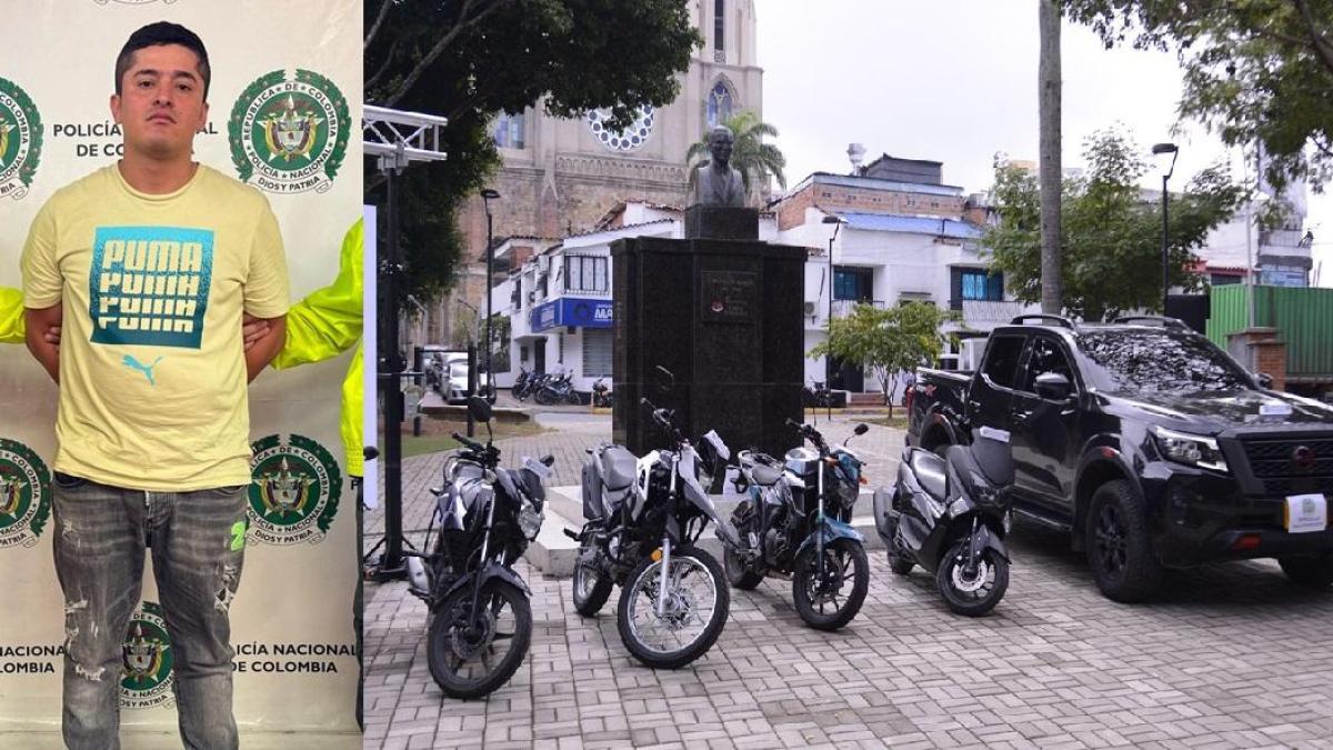 Cayó 'Cabezón', hombre que dirigía peligrosa banda que robaba carros y motos en Bucaramanga, Medellín y Bogotá