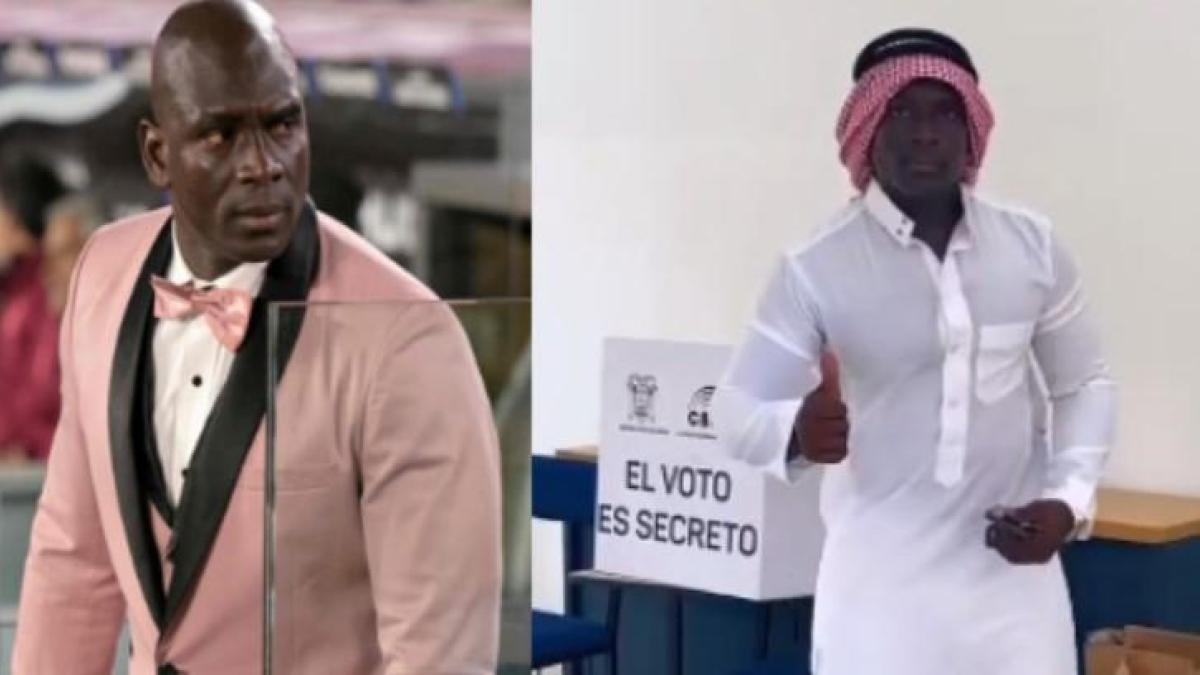 Video | Segundo Castillo, DT del Barcelona, se robó el ‘show’ en las votaciones en Ecuador por su excéntrico traje