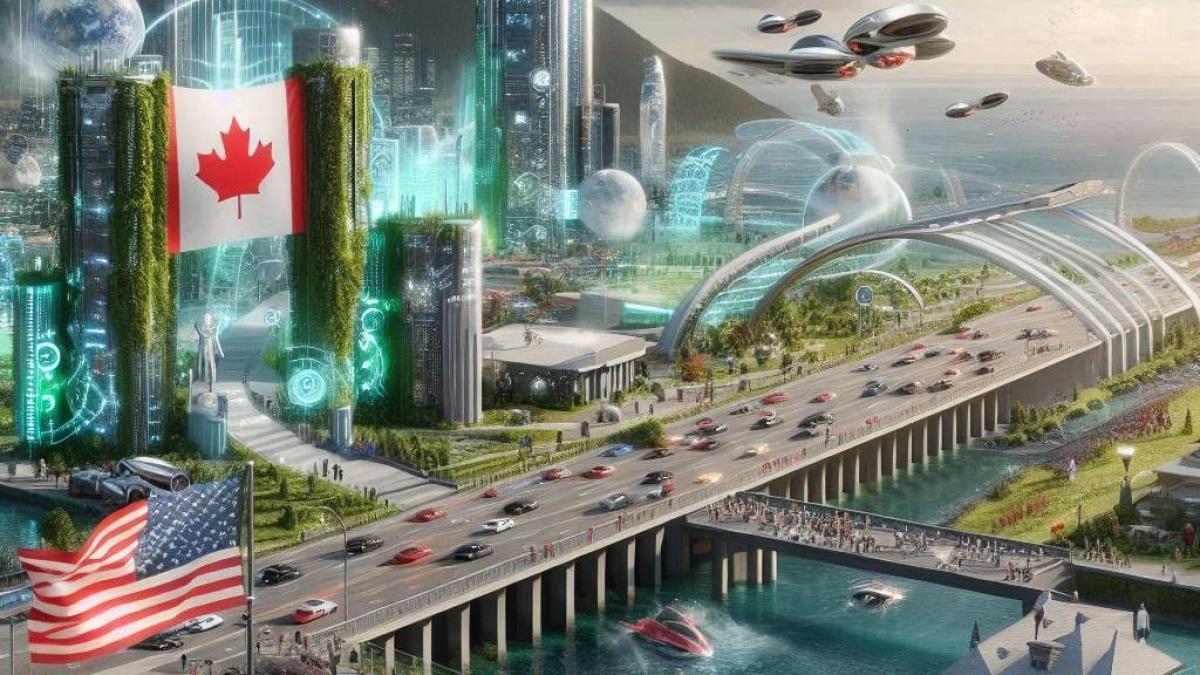 ¿Cómo será la frontera de Canadá - Estados Unidos en 80 años, según la inteligencia artificial?