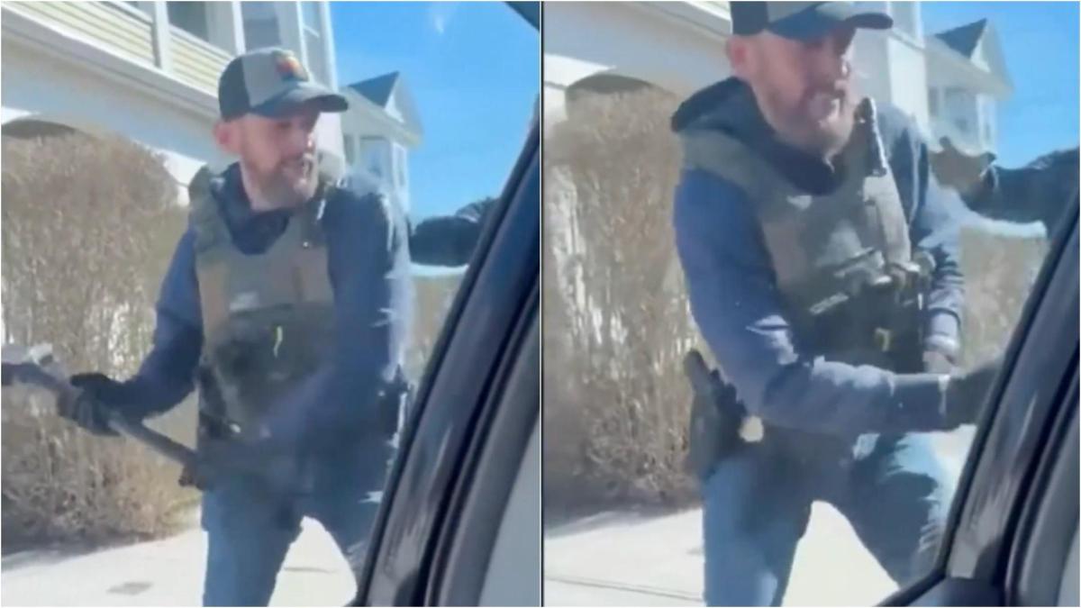 Un video muestra a un agente de ICE golpeando el vidrio de un carro de una pareja de latinos