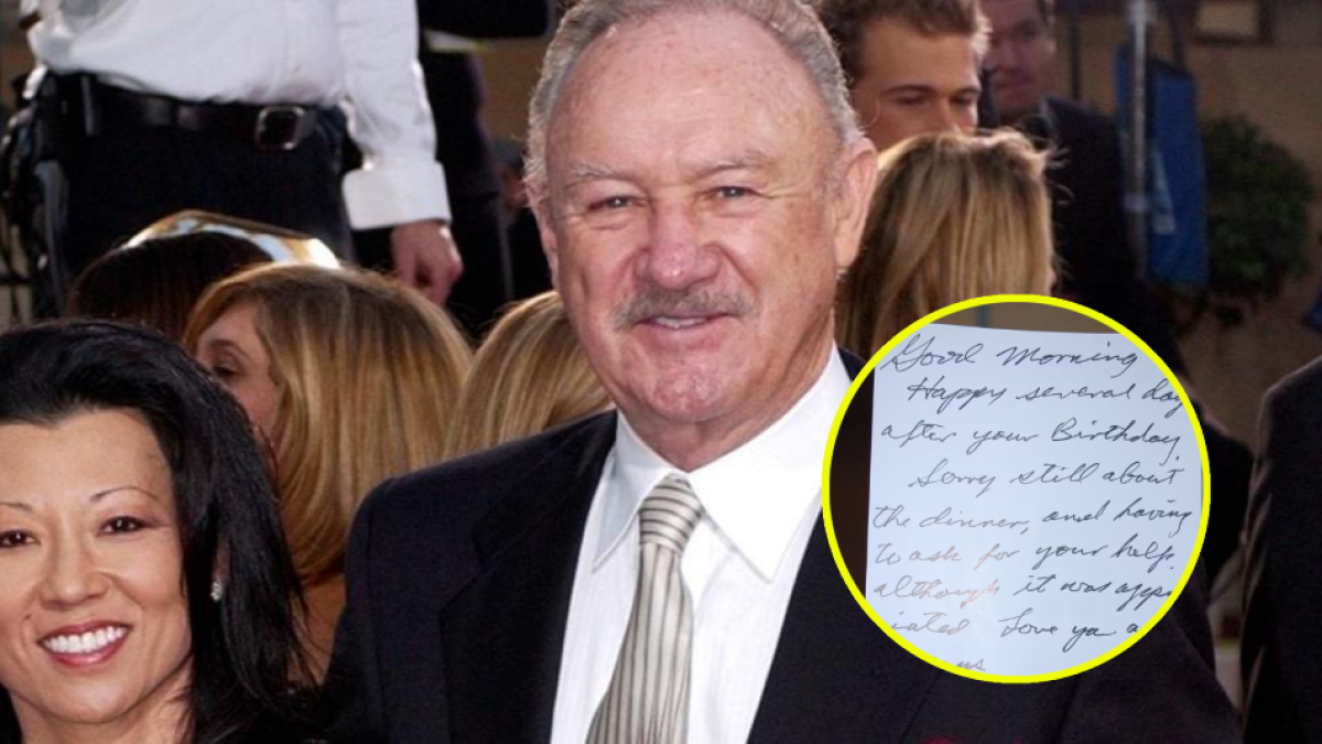 Las conmovedoras cartas que el actor Gene Hackman le escribía a su esposa y que hallaron en la mansión de la pareja