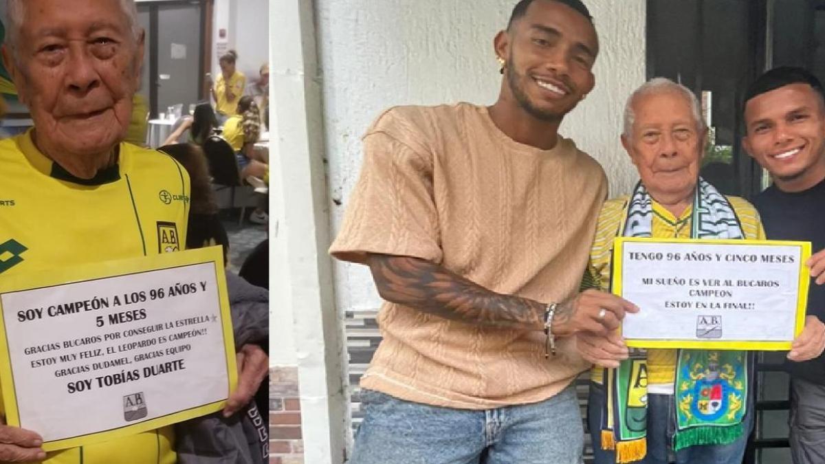 Tobías, el hincha más longevo del Atlético de Bucaramanga que murió a sus 97 años: cumplió su sueño de la estrella