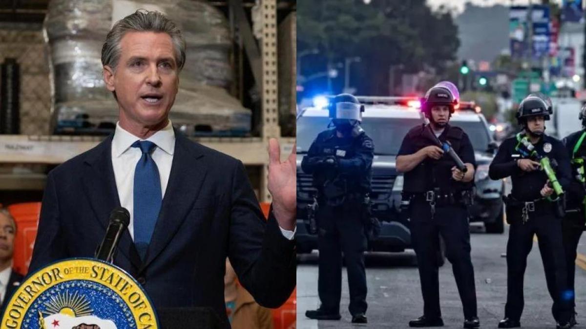 Newsom no se quedará atrás: anunció estas medidas policiales por las protestas contra ICE en Los Ángeles