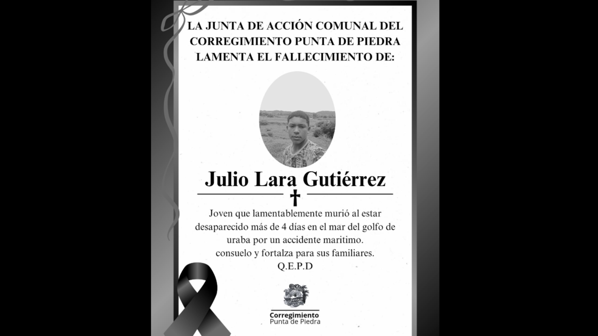 Hallan muerto a un menor desaparecido, luego del accidente en el mar del Urabá antioqueño: investigan siniestro entre lancha y un navío de la Armada