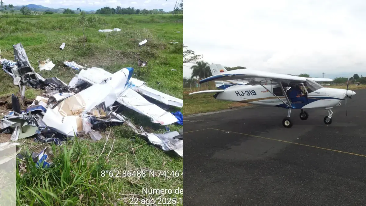 Esta es la identidad del dueño de la avioneta que se estrelló en zona rural del municipio de Nechí, Antioquia: 'quedó totalmente destrozado'