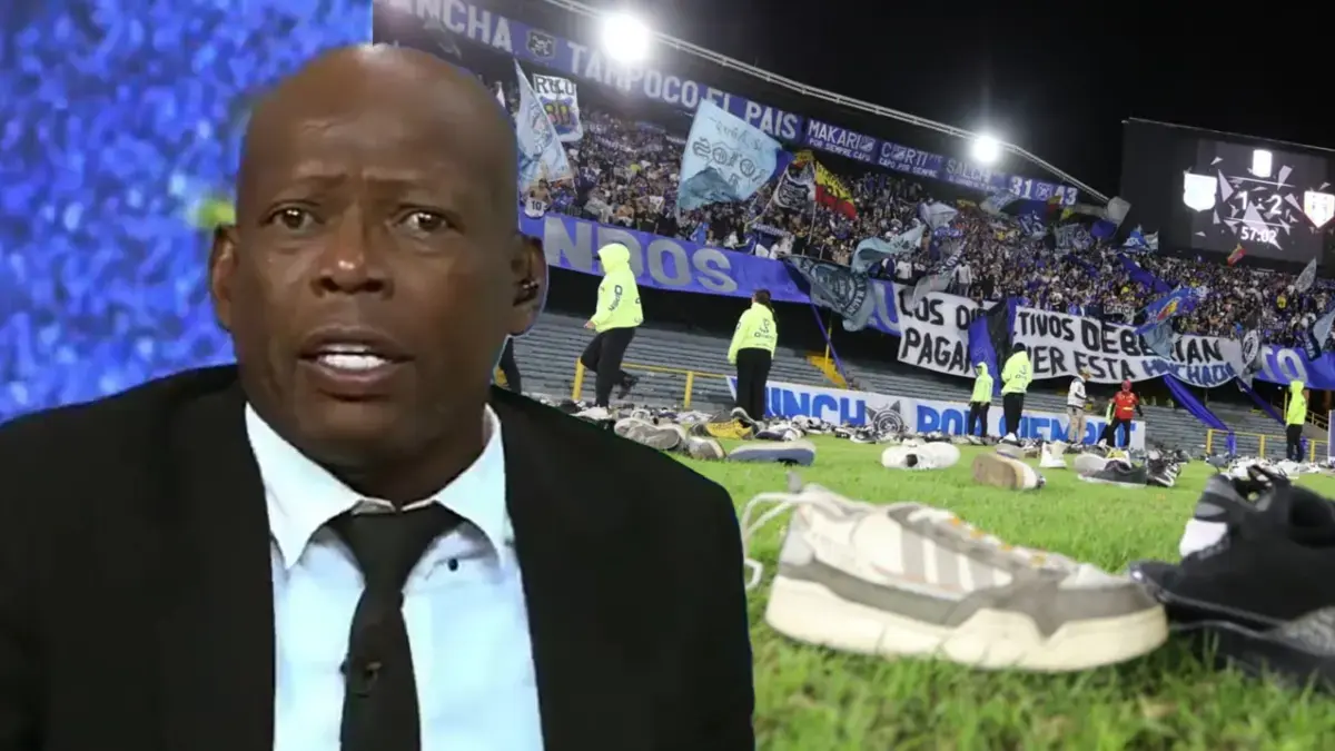 El Tino Asprilla se burló de la protesta de los hinchas de Millonarios que lanzaron zapatos a la cancha
