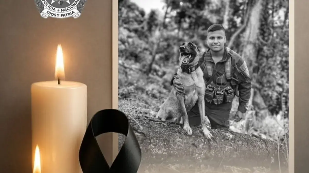El patrullero Jonathan Jiménez y su perro Lester, unidos hasta la muerte en ataque de disidencias en Amalfi (Antioquia): su historia de lealtad y amor