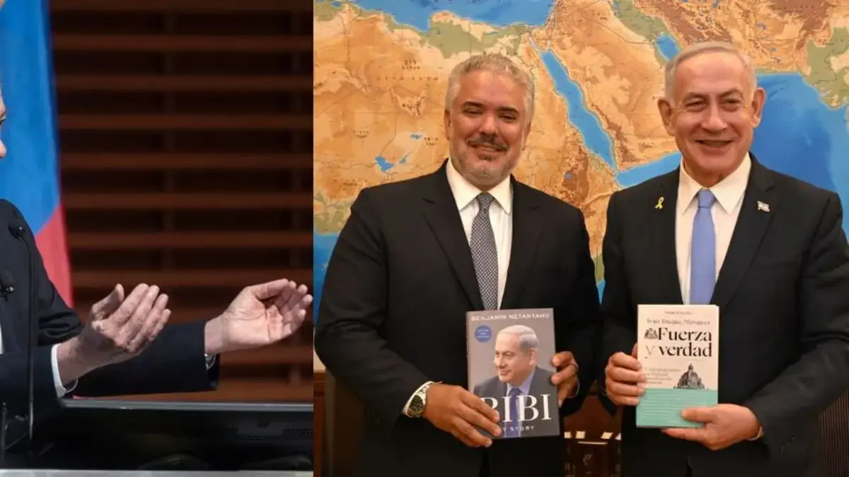 Santos criticó a Iván Duque por encuentro con Netanyahu: ‘Que un expresidente vaya y le dé palmaditas, a decirle ‘lo quiero mucho’, es inapropiado’