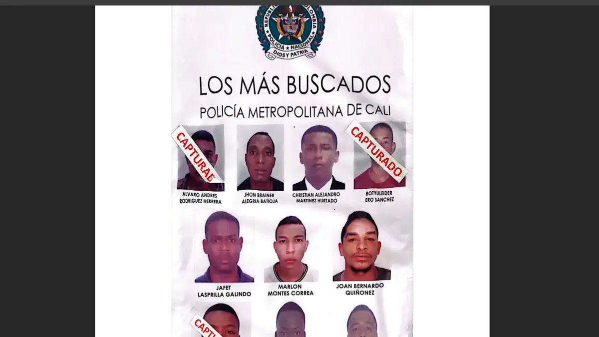Así cayeron dos de los más buscados de Cali: 'Tasmania' y 'Godoy', vinculados presuntamente a robos y asesinatos, entre ellos, el de un soldado