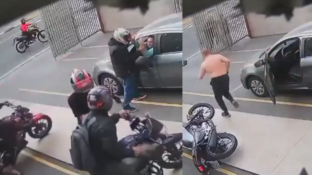 Delincuentes en moto intentaron robar a dos conductores, uno de ellos disparó contra los ladrones