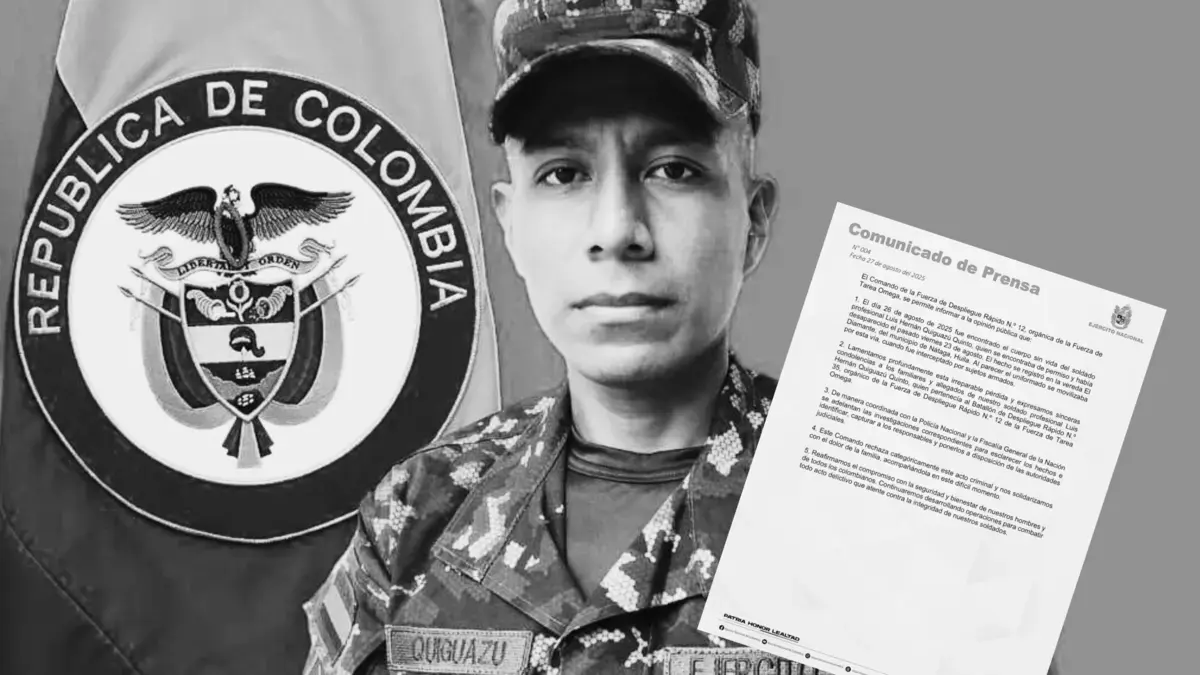 Hallan sin vida a un soldado que había desaparecido en zona rural de Huila: habría sido interceptado por hombres armados