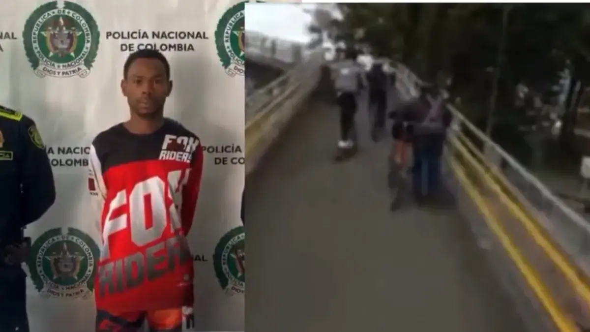 Cayó otro de los señalados ladrones que atacó a joven en puente peatonal de la calle 80 en Bogotá y cuyo video se volvió viral en marzo de 2024
