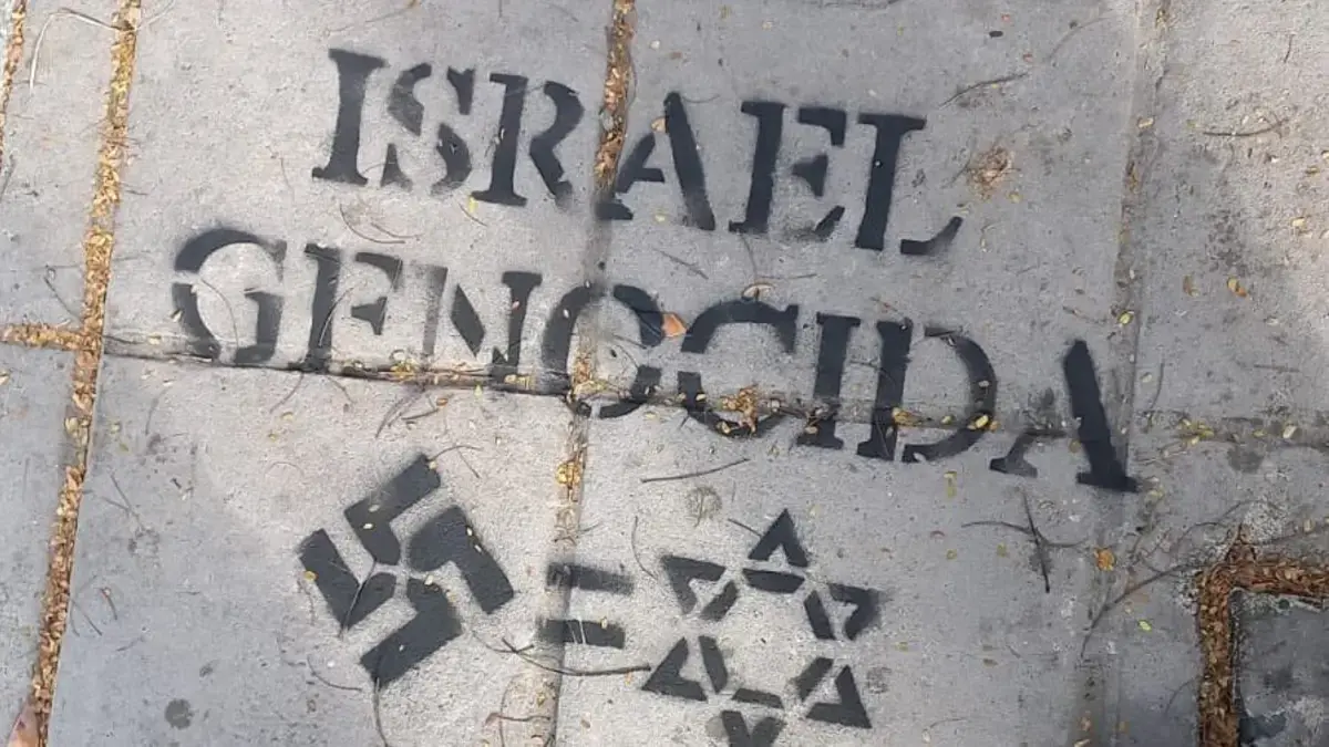 Rechazo por acto de vandalismo contra reconocida sinagoga judía en el norte de Cali: le pintaron grafitis con mensajes antisemitas