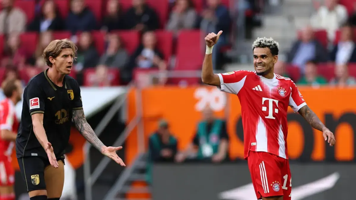 Luis Díaz, espectacular: volvió al gol y llevó al Bayern Múnich a un angustioso triunfo en su visita al Augsburgo en la Bundesliga
