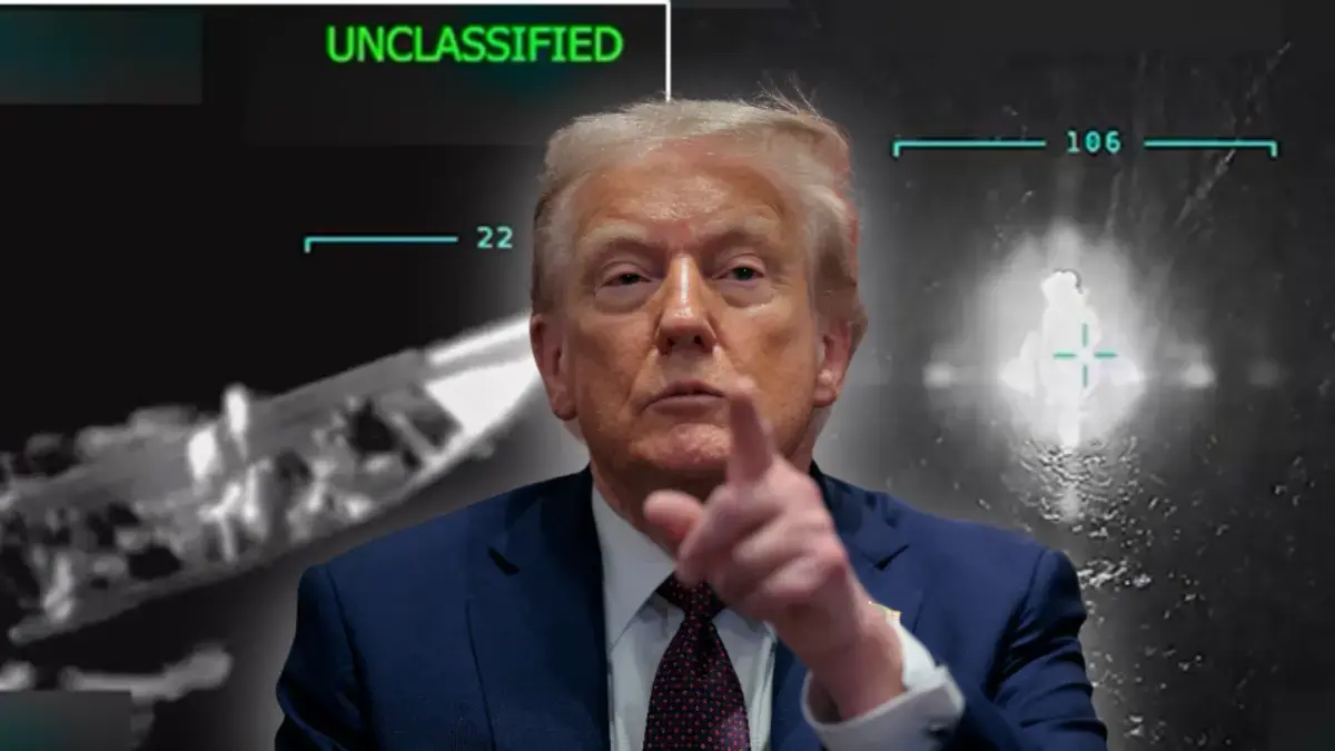 Donald Trump revela video del momento exacto cuando tropas de Estados Unidos atacaron en el Caribe embarcación con drogas proveniente de Venezuela