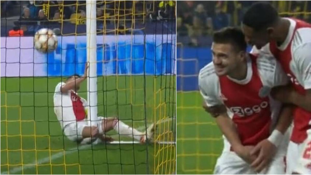 Dusan Tadic se golpeó con un poste y bromeó con yeso en su pene