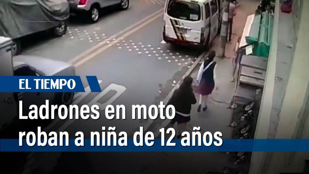 Ladrones en moto roban a niña de 12 años