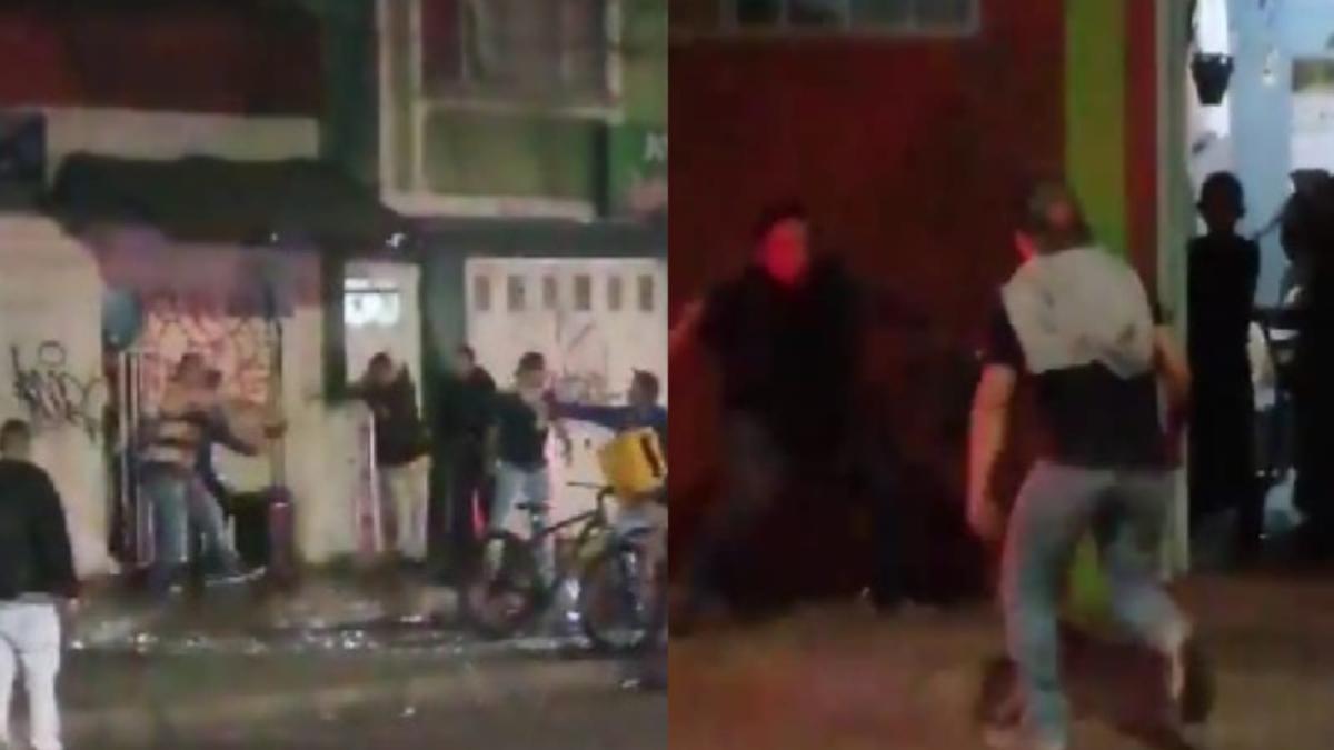 Video: Hombres, aparentemente hinchas de Millonarios, se agredieron con machetes en Bogotá