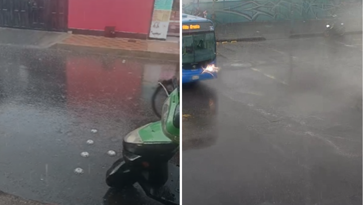 Video| lluvias y granizadas en varios barrios de Bogotá este jueves 21 de marzo