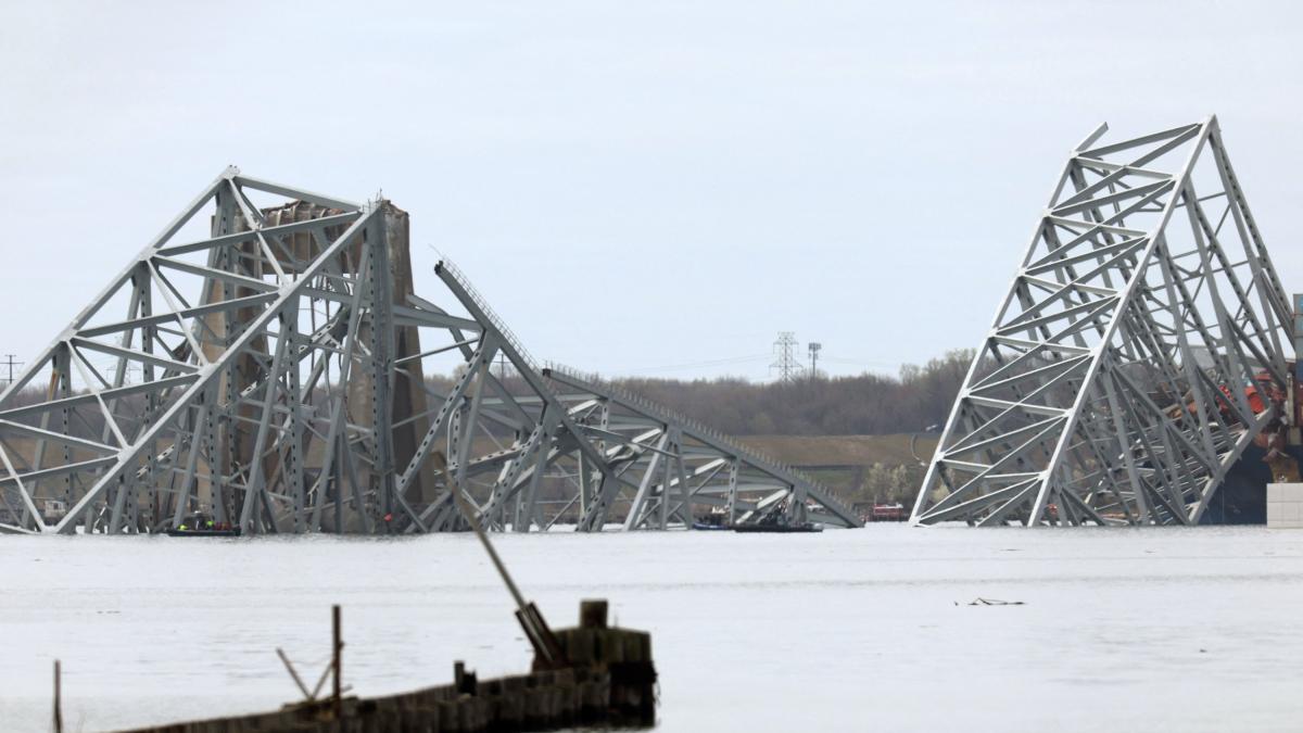 Rescatan los cuerpos de dos de las víctimas del derrumbe del puente en Baltimore