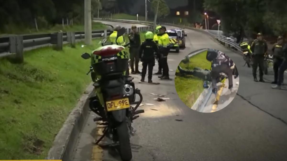 Policías en Bogotá que perseguían a ladrones terminaron accidentados y robados en la avenida Circunvalar