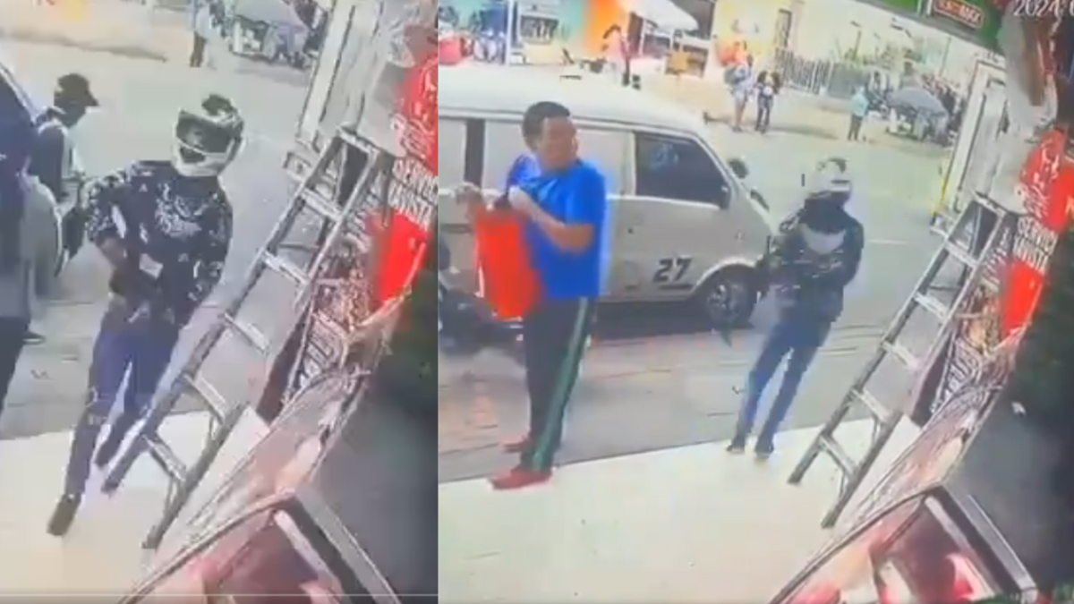 En video quedó registrado intento de sicariato en pleno supermercado de Bogotá