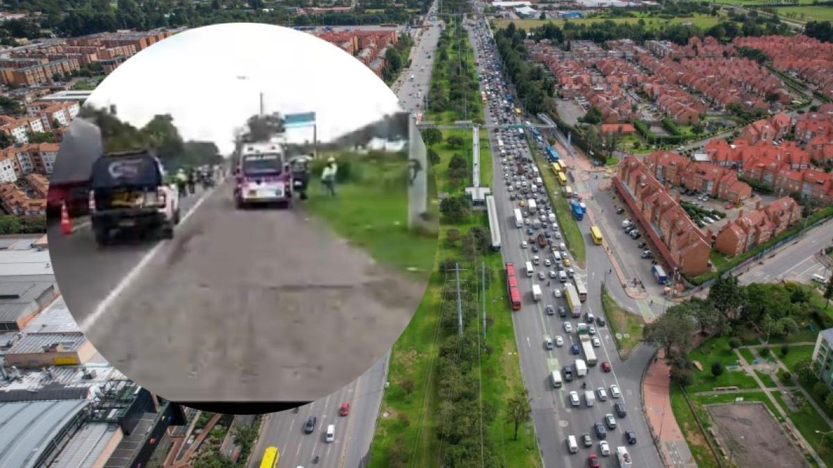 EN VIVO | Movilidad en Bogotá: fuerte trancón en la autopista Norte tras choque múltiple