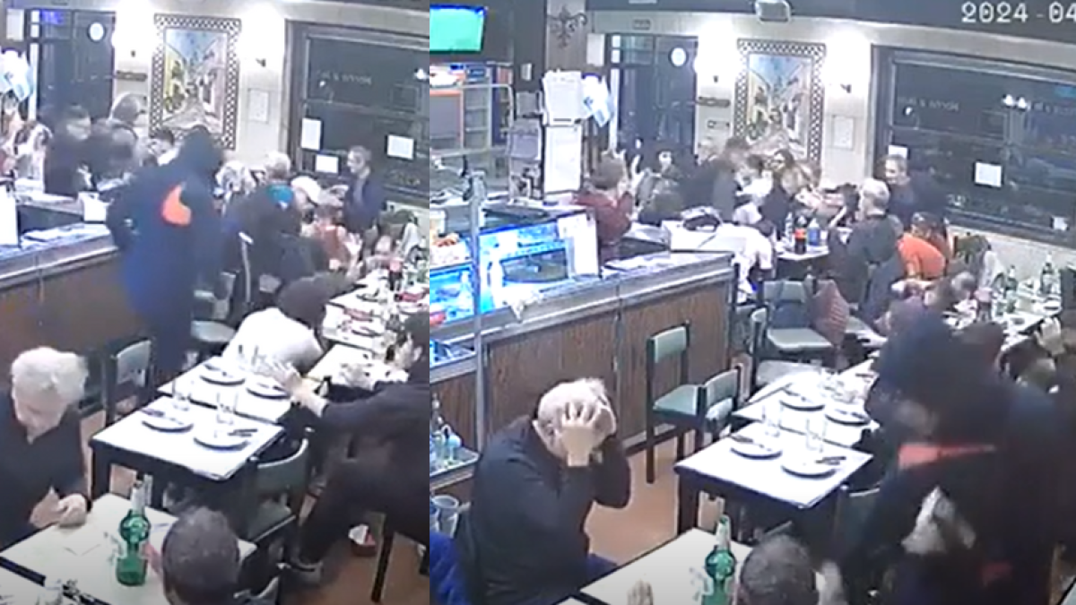 Video: con armas de fuego y a puños, delincuentes robaron una pizzería llena de clientes en 60 segundos