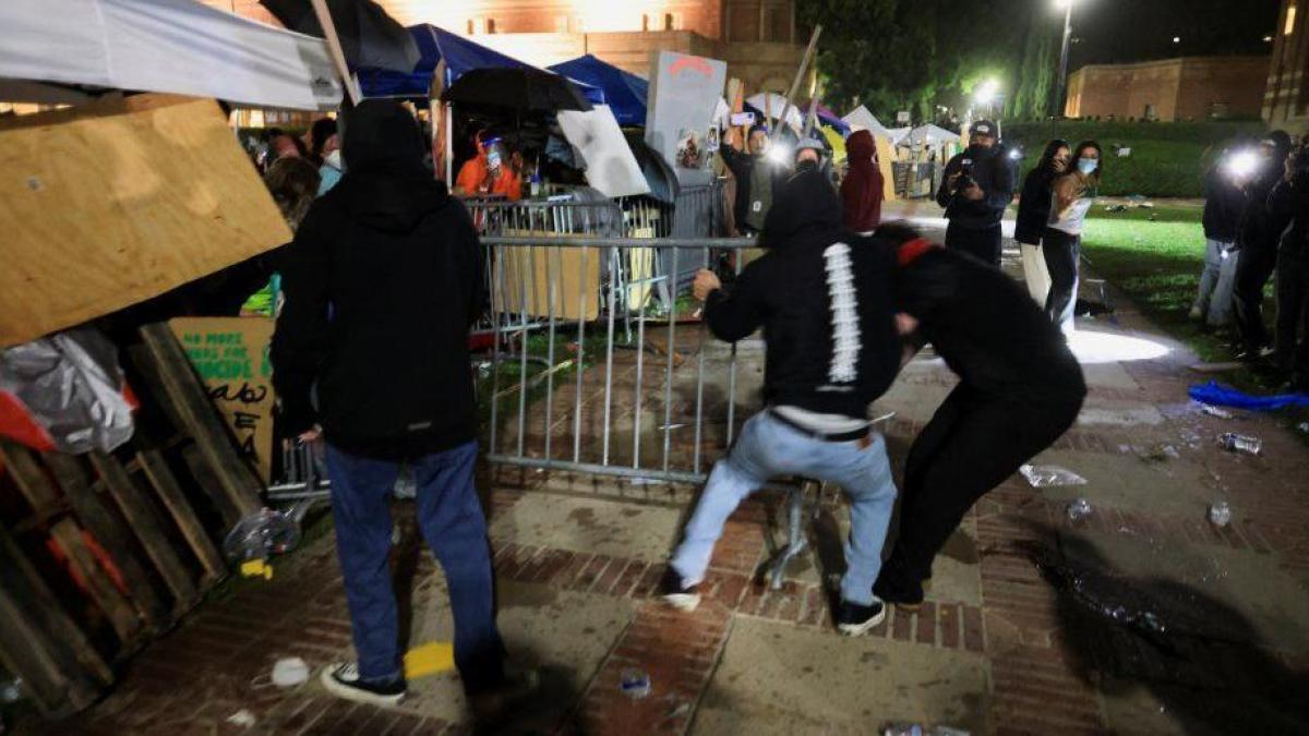 Los Ángeles: noche violenta en universidad de California por manifestación propalestina