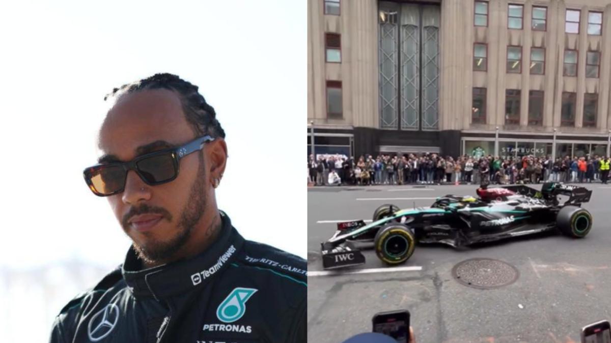 Nueva York: el espectáculo que Lewis Hamilton dio en plena Quinta Avenida