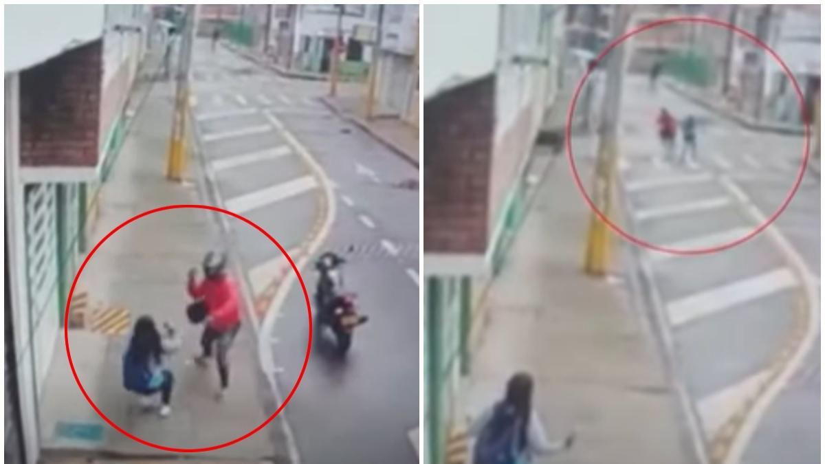 En video: motoladrón robó a dos mujeres en menos de un minuto en Bogotá