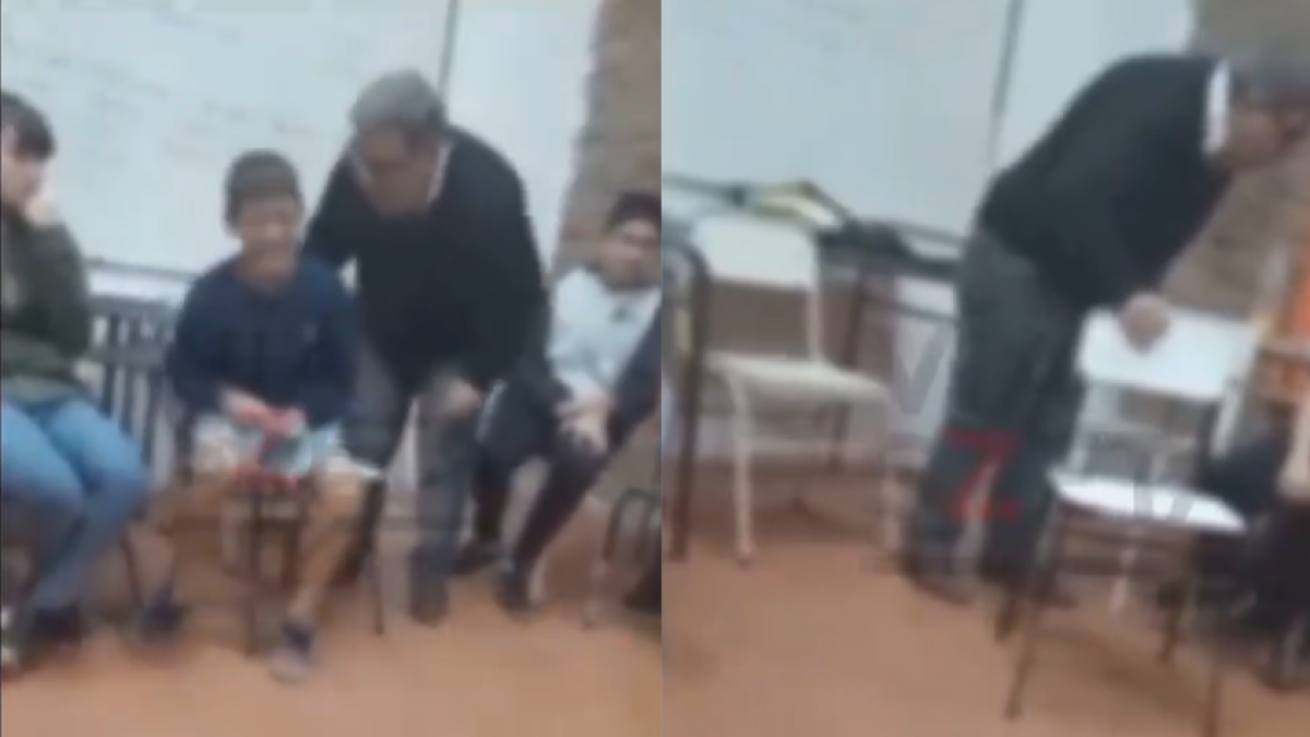 El violento trato de un docente con sus alumnos que quedó registrado en un video