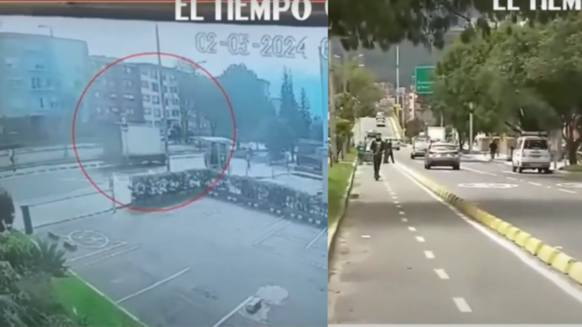 Ciclista fue arrollado por furgón en el norte de Bogotá; conductor se fugó