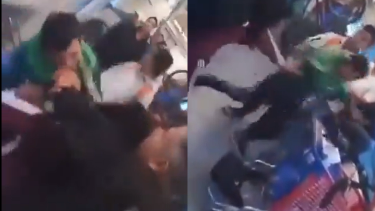 Impactante video: quiso escapar de la Policía, mordió a un agente y se tiró de un tren en movimiento