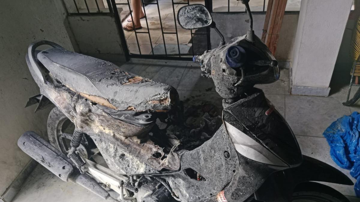 Policía captura a un hombre en el centro de Yopal por quemar la motocicleta de su mamá