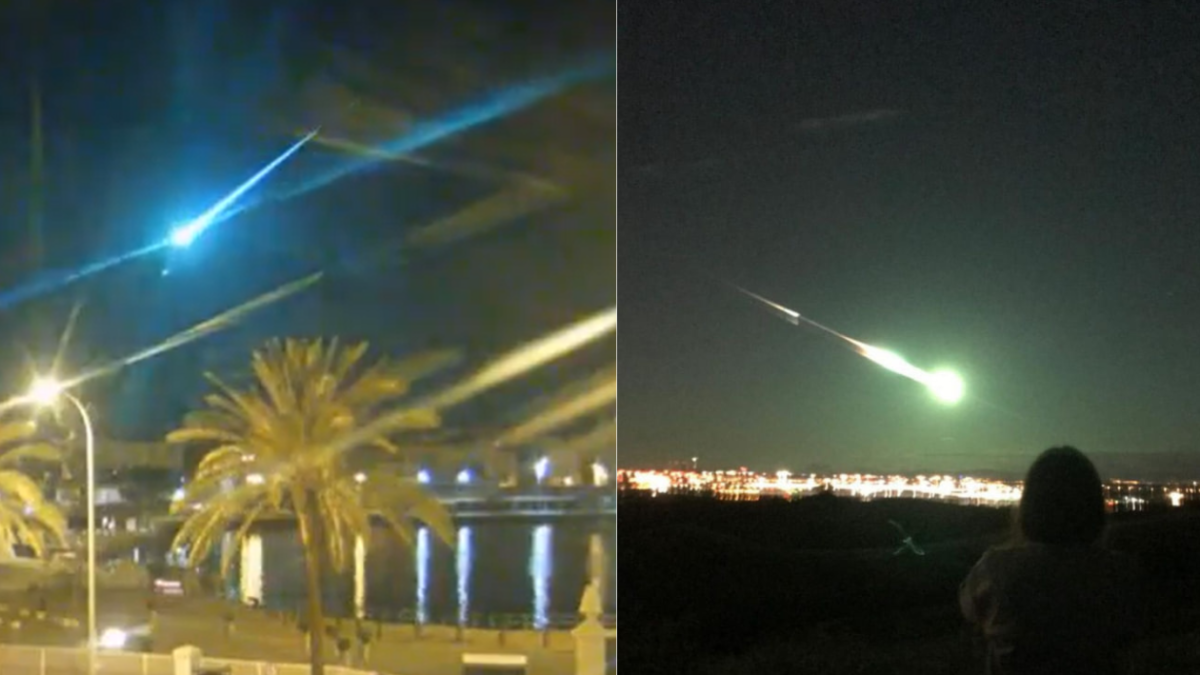 En video: reportan ‘increíble’ meteorito que atravesó el cielo de España y Portugal iluminando con intensidad