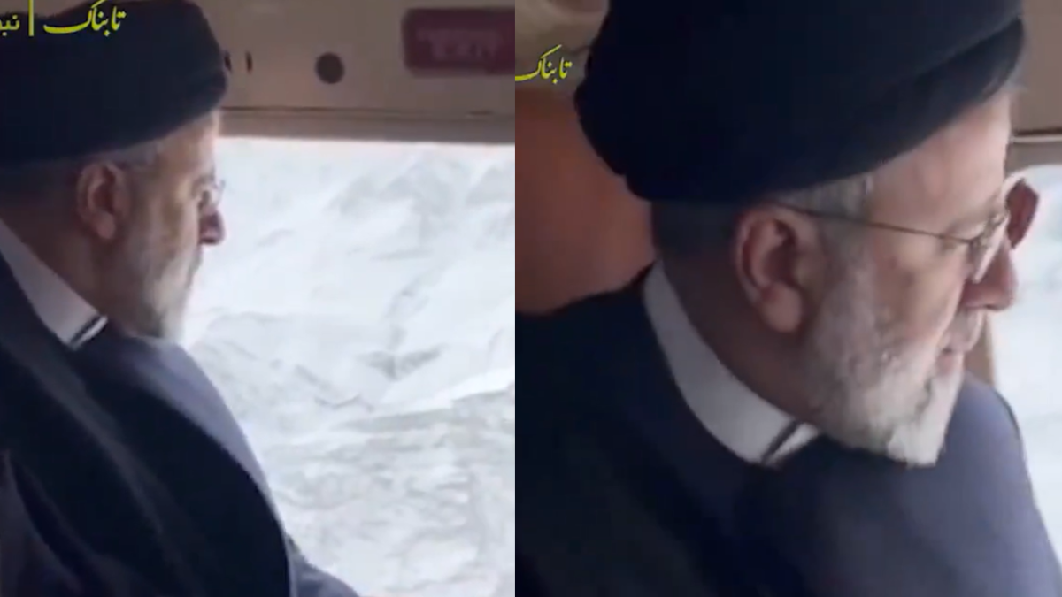 Las últimas imágenes del presidente de Irán, Ebrahim Raisi, antes de que su helicóptero estrellara: fue grabado segundos antes del accidente