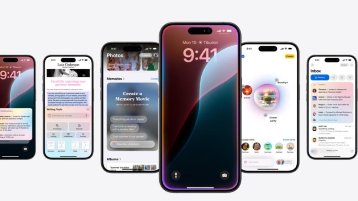 Las funciones de Apple Intelligence se desplegarán de forma escalonada hasta la versión de sistema operativo iOS 18.4