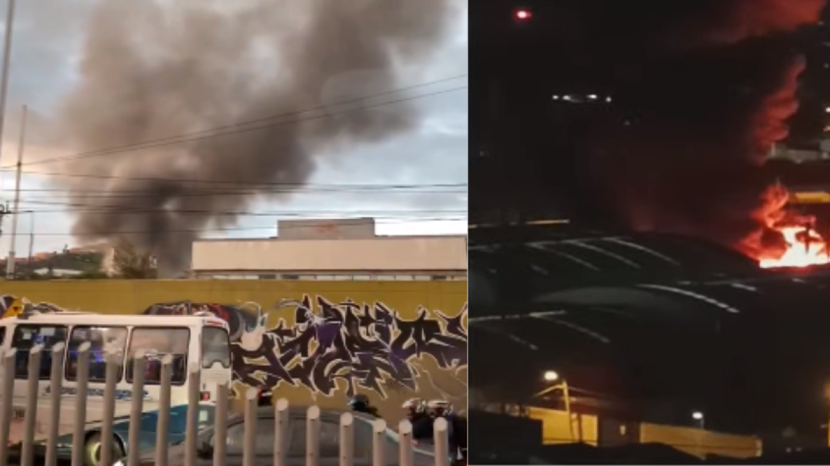 Incendio en fábrica de plásticos, en límites entre Soacha y Bogotá: Bomberos controlan la situación 