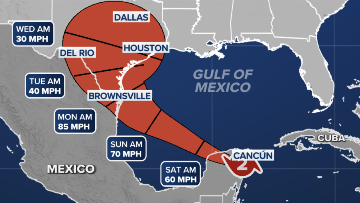 Huracán Beryl EN VIVO: este es su paso hacia Texas después de tocar México