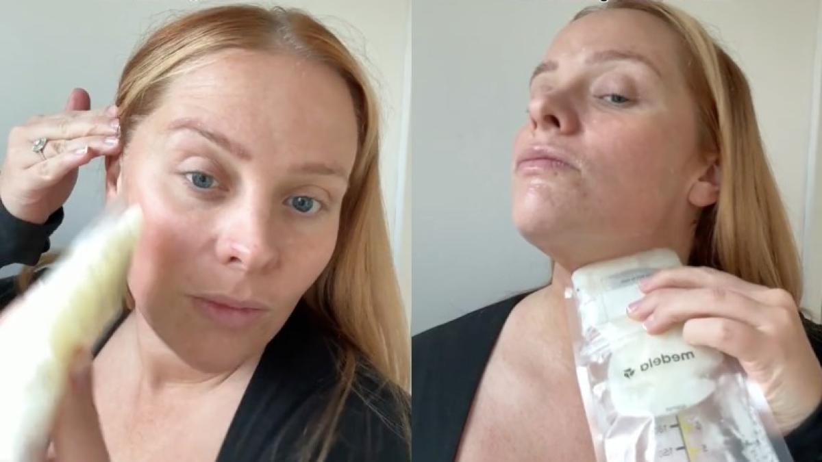 La mujer que se aplica leche materna en lugar de botox y dice que tiene piel perfecta