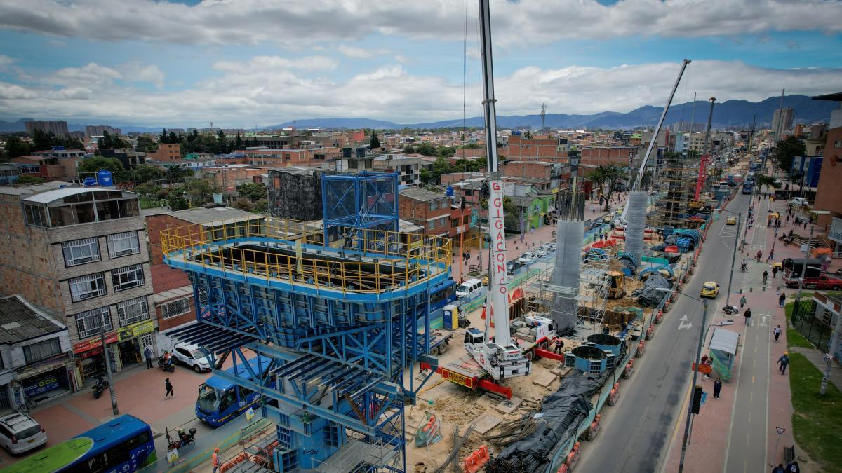 Metro de Bogotá: las obras del viaducto de la primera línea deberían estar en un 22 %, y están en un 13 % 