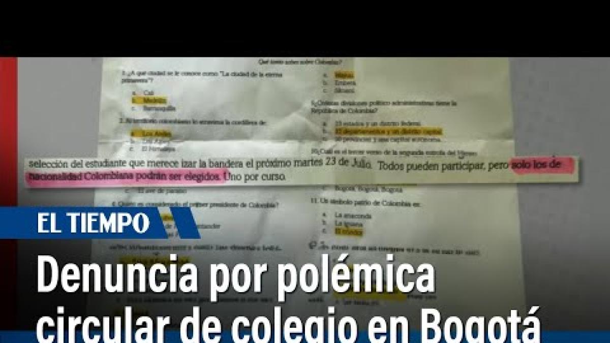 Polémica por colegio en Bogotá que aseguró que solo niños colombianos podían izar bandera: esta es la denuncia 